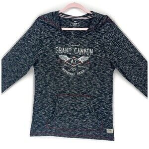 Grand Canyon National Park Sweatshirt Hoodie Women’s XL DK Gray Lightweight Knit